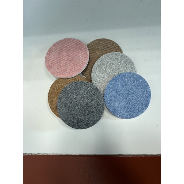Miếng Lót Ly, Lót Cốc Giả Gỗ, Nỉ Xinh Xắn, Nhiều Màu Sắc