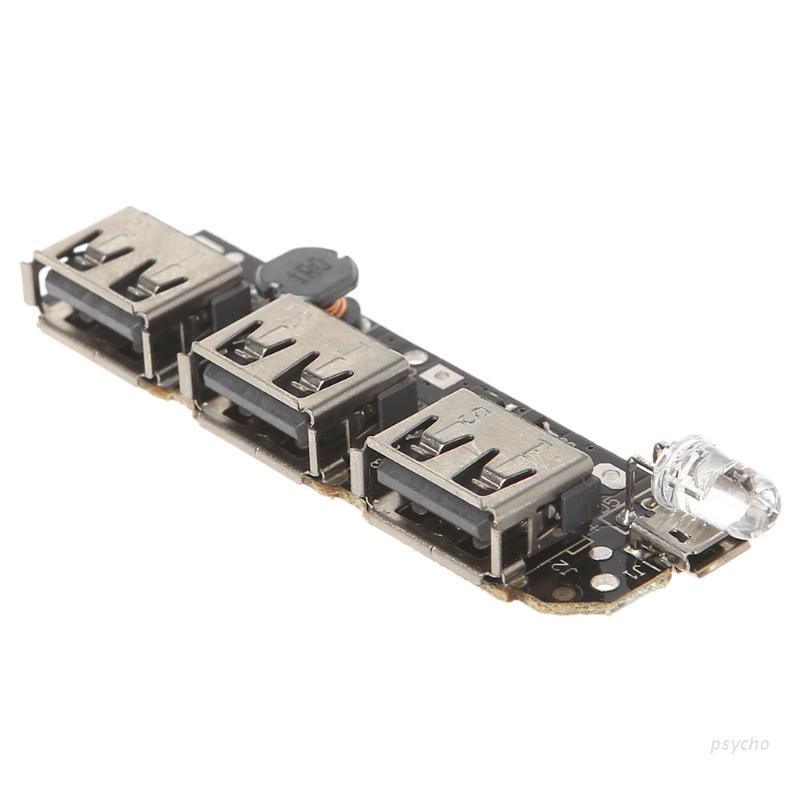 Mô đun bảng mạch sạc pin 5V 2.1A 3 cổng USB DIY