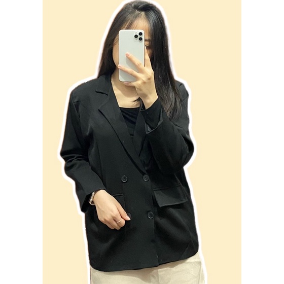 Áo blazer nữ 2 lớp, áo khoác vest dài tay