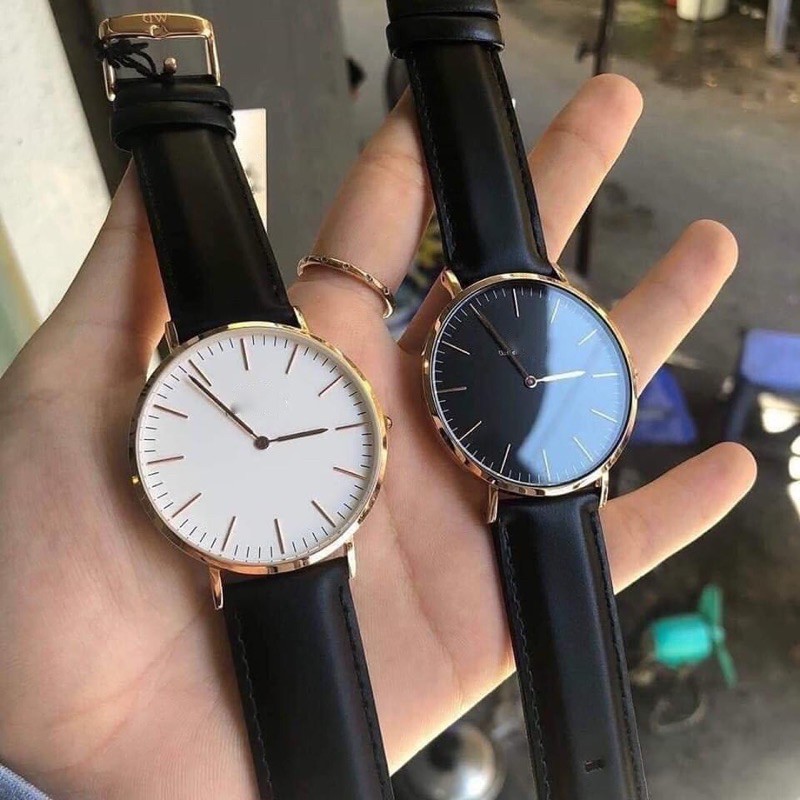 Đồng hồ DD&W nam nữ dây da D8732 sang trọng lịch lãm