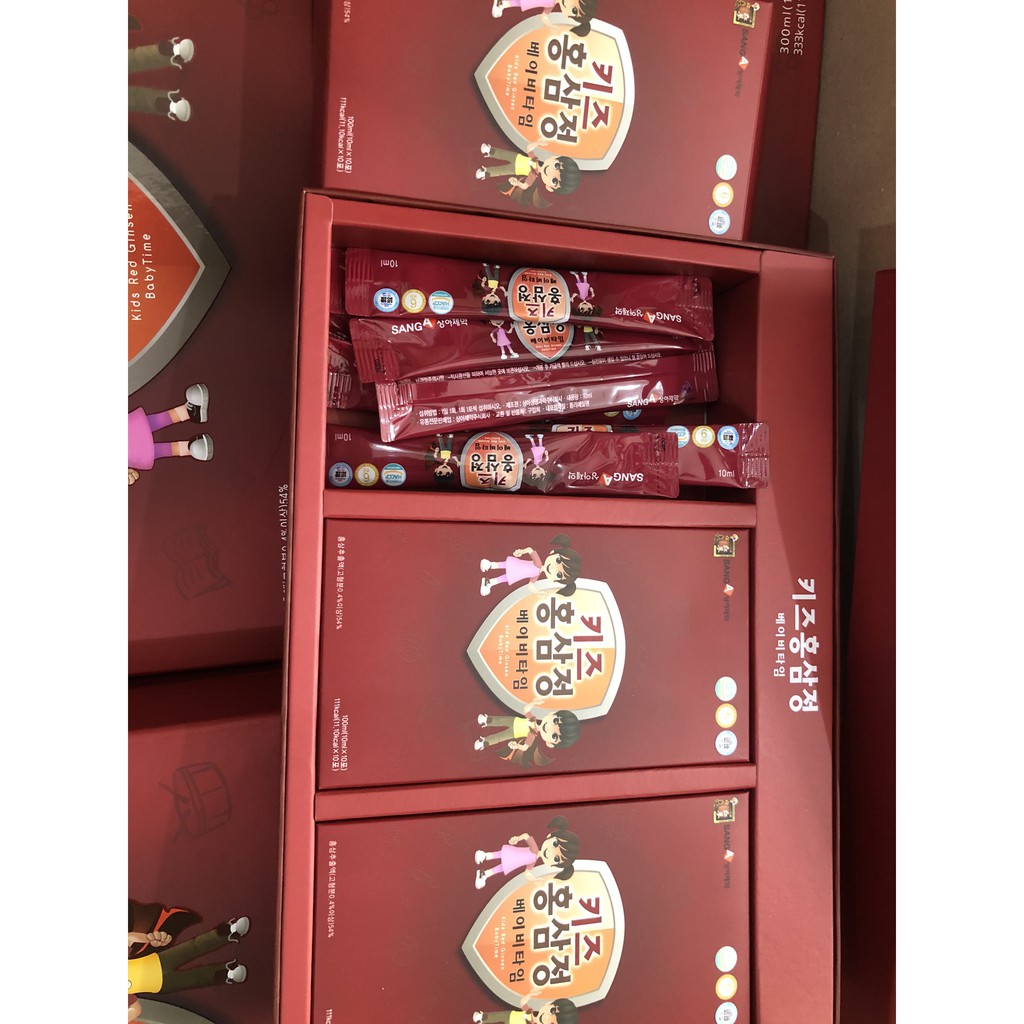 Nước Hồng Sâm Baby SangA Hàn Quốc Hộp 30 Gói Mit Beauty Hỗ Trợ Kích Thích Bé Ăn Ngủ Ngon Hấp Thu Dinh Dưỡng Tốt