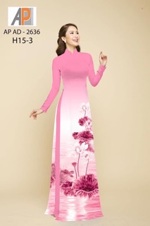 Vải áo dài hoa sen