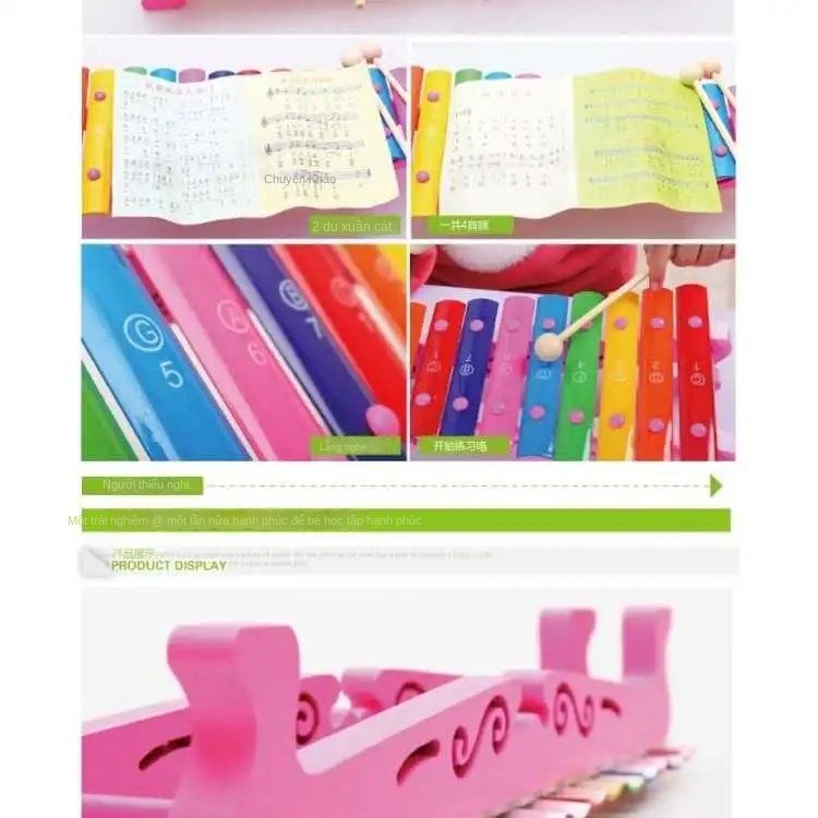 №Trẻ mới biết đi tấm nhôm lớn gõ tay vào đàn piano mười lăm giai điệu đàn piano bán âm sắc bé gõ vào nhạc cụ xylophone n