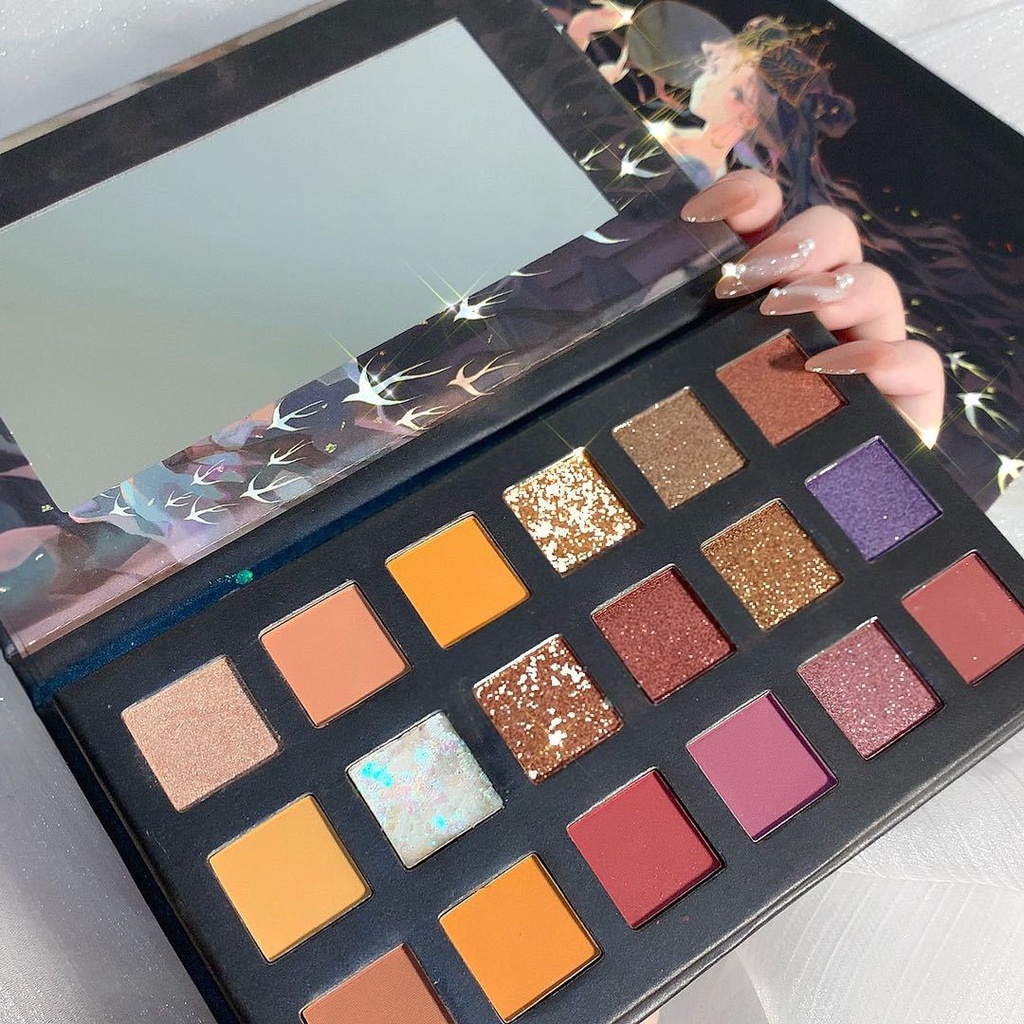 [Hàng mới về] Bảng phấn mắt với 18 màu sắc long lanh phong cách cổ điển