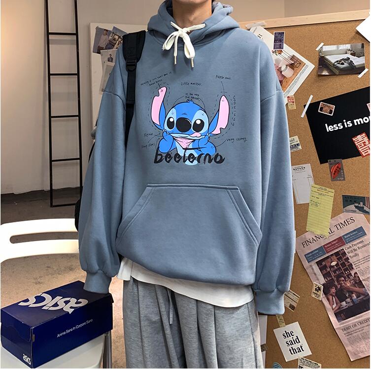 Áo Hoodie Dáng Rộng In Họa Tiết Hoạt Hình Thời Trang Cho Cặp Đôi | BigBuy360 - bigbuy360.vn