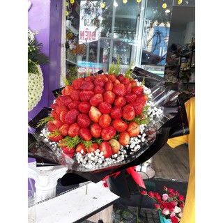 Bó Hoa Dâu Tây, Dâu tây tươi, Tặng Người yêu, Kỉ Niệm- HOA ĐÔI