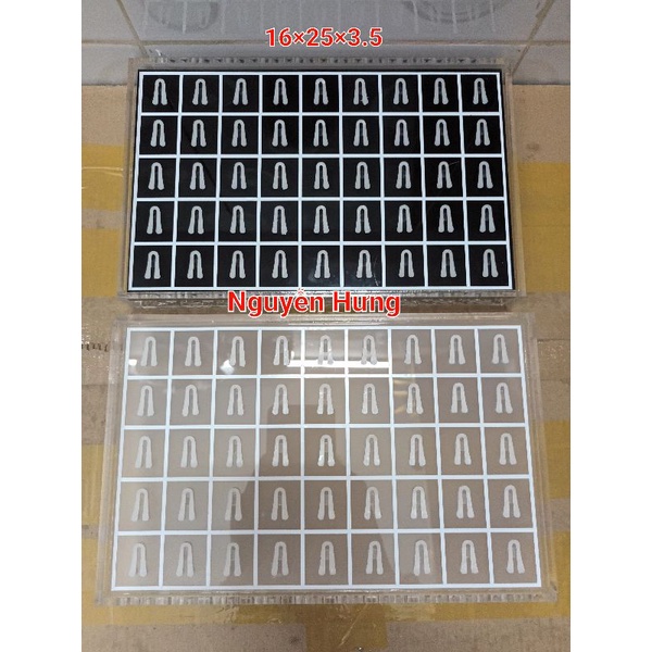 Khay trưng nhẫn bằng mica 16×25×3.5
