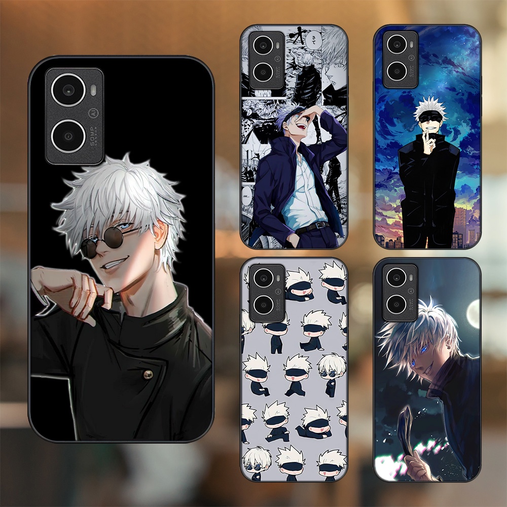 Ốp lưng Oppo A96 4G viền đen in hình Satoru Jujutsu Kaisen