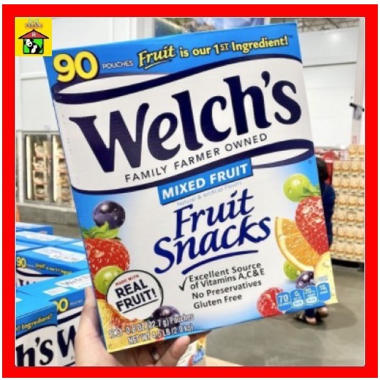 🍋 Kẹo Dẻo Trái Cây Welch's Fruit Snacks Mỹ (Túi 25.5g/ gói)