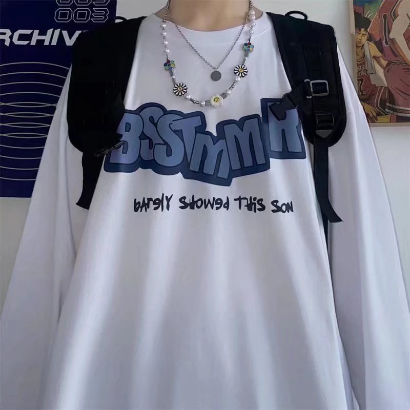 Áo Thun Nam Tay Dài Unisex Form Rộng - PEK Vwill - Chất Cotton Mềm Mát - Oversize &lt; 100kg - Tay Áo Rộng Thoải Mái