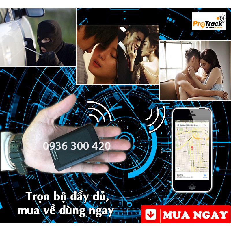 [MUA SỈ GIẢM MẠNH] Định Vị Ô Tô, Xe Máy Không Dây, Không Cần Lắp Đặt, Giám Sát Âm Thanh VT03D | Chính Hãng GPS Protrack