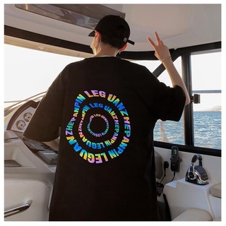 Áo Thun Nam Nữ Form Rộng Tay Lỡ Local brand Phản Quang Leg Freesize Street wear Phong Cách Chất Cotton AN106