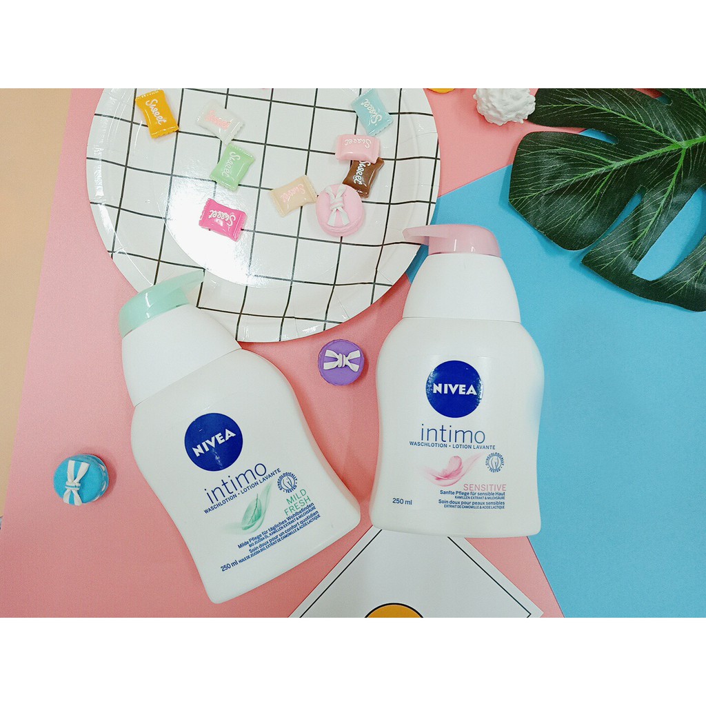 Dung Dịch Vệ Sinh Phụ Nữ Nivea Intimo 250ml an toàn dịu nhẹ [nhập Đức chính hãng]