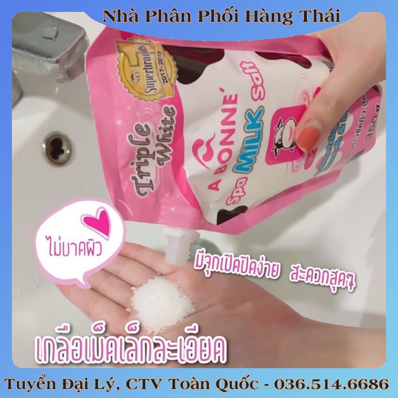 Muối tắm tẩy tế bào chết Sữa Bò Abonne Spa Milk Salt - Hàng Thái Đủ Bill