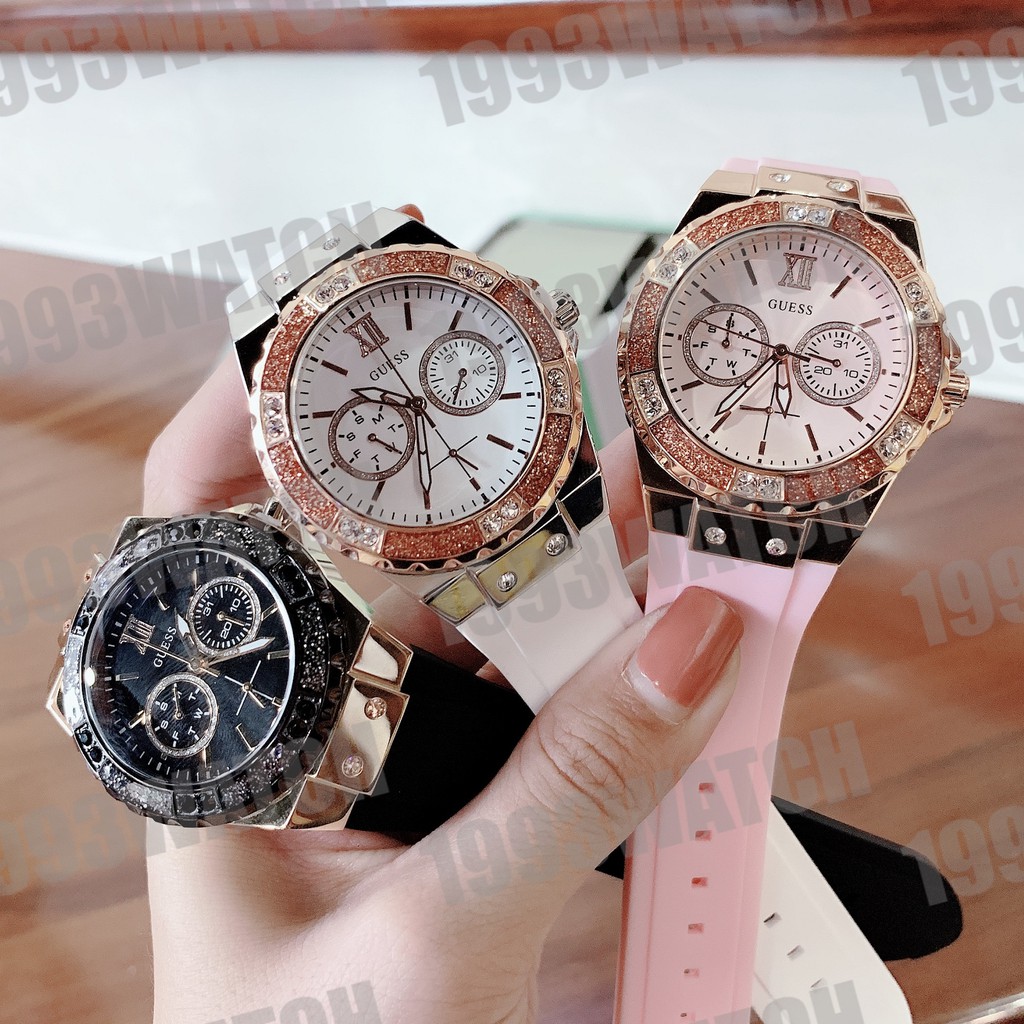 Đồng Hồ Nữ Unisex Guess Dòng Limelight W1053L2 W1053L3 W1053L7 , Dây Cao Su , Size 38mm