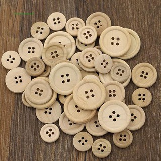 Set 50 nút gỗ 4 lỗ dành cho làm đồ thủ công
