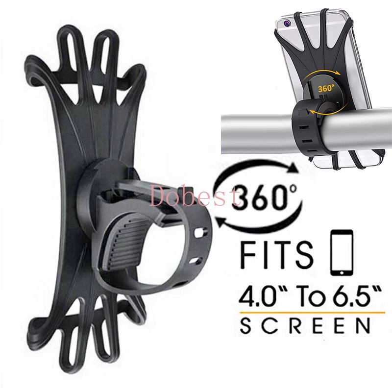 Kẹp đỡ điện thoại gắn tay lái xe đạp / xe mô tô có thể xoay 360 độ giúp rảnh tay