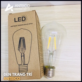 Bóng Edison led ST64 - 4W - 8w chính hãng chất lượng giả sợi đốt trang trí thả trần chuyên dụng cho đèn thả trang trí