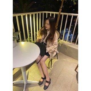 Áo Khoác lông cừu màu be