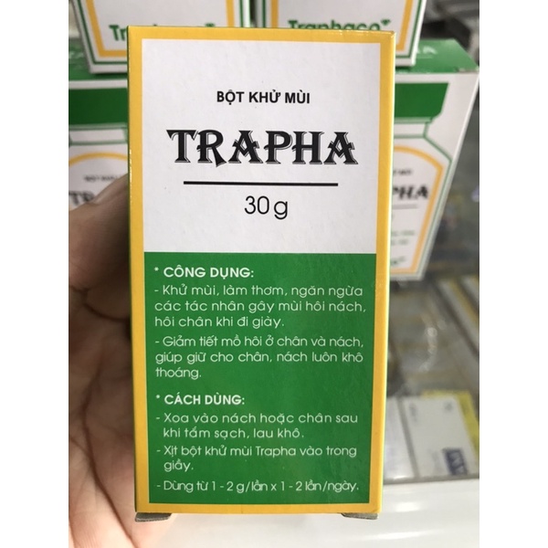 BỘT KHỬ MÙI TRAPHA 30g - HÔI GIÀY, HÔI CHÂN