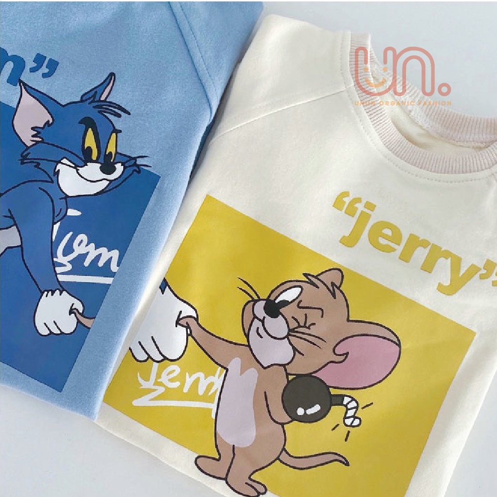 [HÀNG CAO CẤP]  Bodysuit Cho Bé Trai Bé Gái Sơ Sinh - 3 Tuổi Hình Tom &amp; Jerry Chất Nỉ Da Cá Siêu Ấm-UnUn kids - B1123
