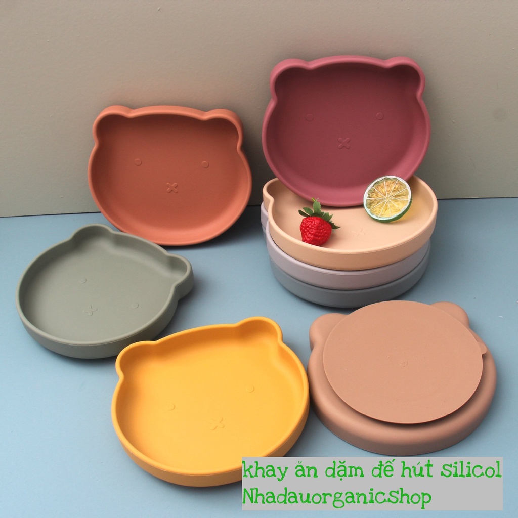 Khay ăn dặm silicon mềm chống đổ cho bé [NHADAU]
