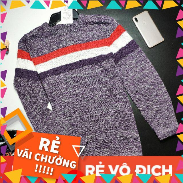 Áo len nam cổ tròn