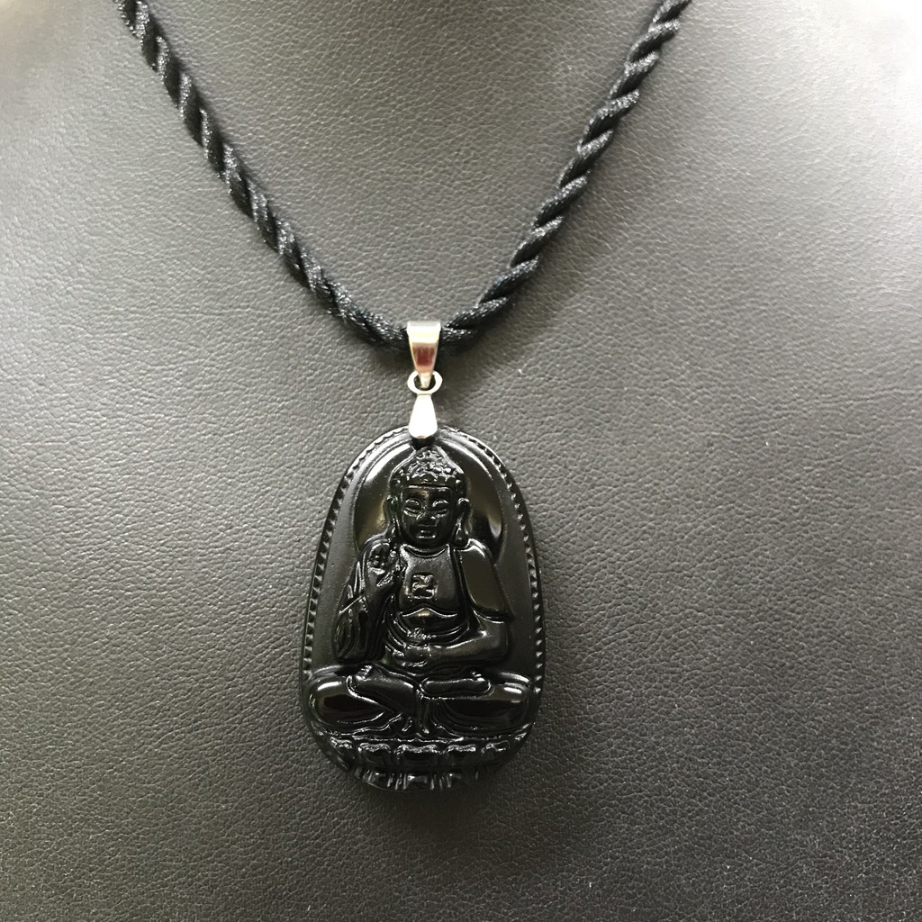 Phật Bản Mệnh A Di Đà Obsidian