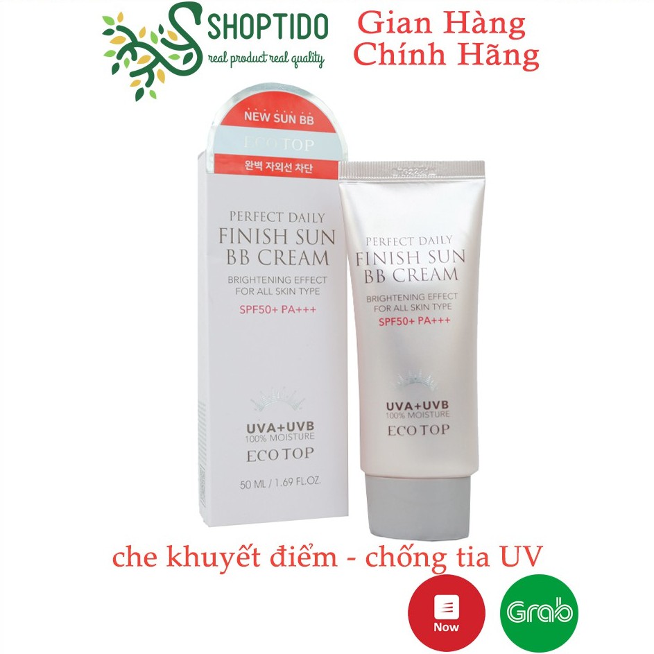 Kem nền chống nắng EcoTop Perfect Daily Finish Sun BB Cream SPF50+ PA+++ 50ml NPP Shoptido