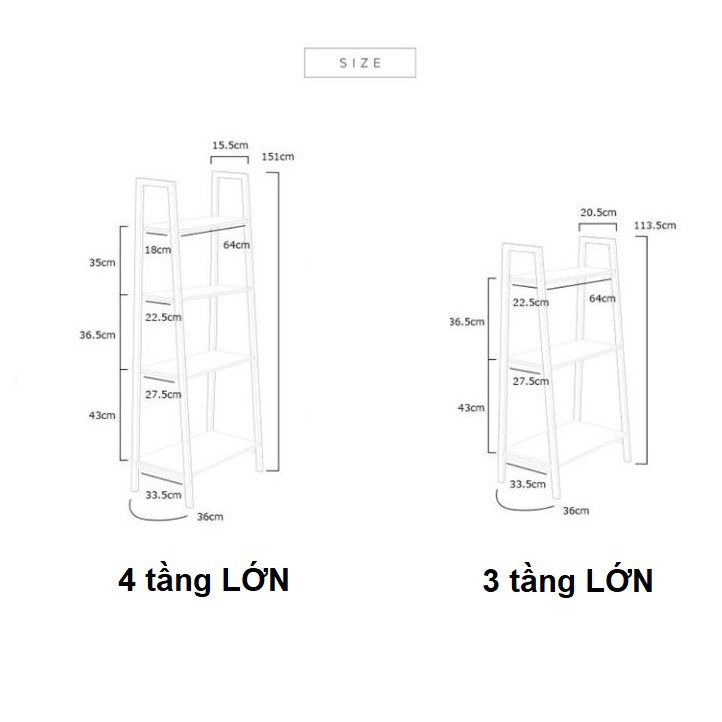 KỆ SÁCH GỖ THÔNG 4 TẦNG - KỆ GỖ ĐA NĂNG 4 TẦNG