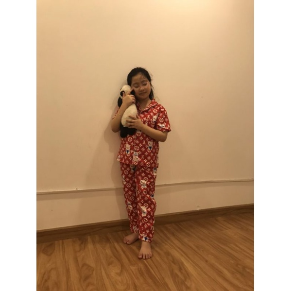 Bộ đồ pizama trẻ em tay cộc quần dài