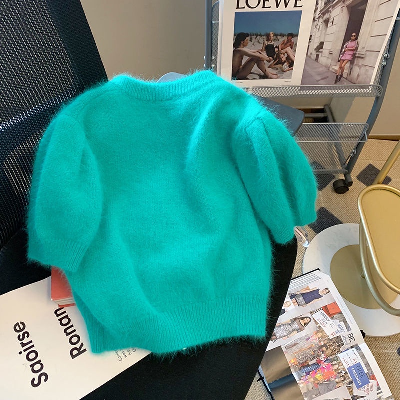 Áo Cardigan Ngắn Tay Chất Liệu Mềm Mại Thời Trang Mùa Xuân Cho Nữ