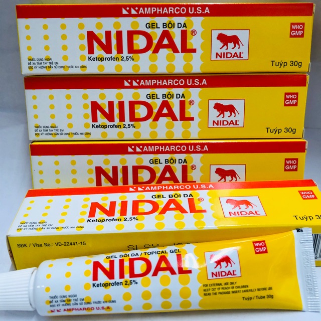 Gel bôi da NIDAL-tuýp 30g