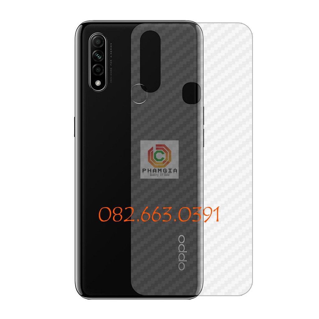 Miếng dán mặt lưng skin carbon Oppo A8
