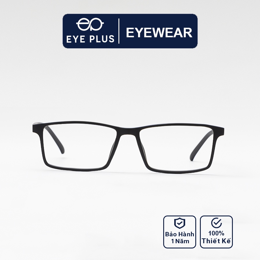 Gọng kính cận nam nữ  thời trang EYE PLUS nhựa dẻo dáng vuông vừa phong cách hàn quốc N240-004