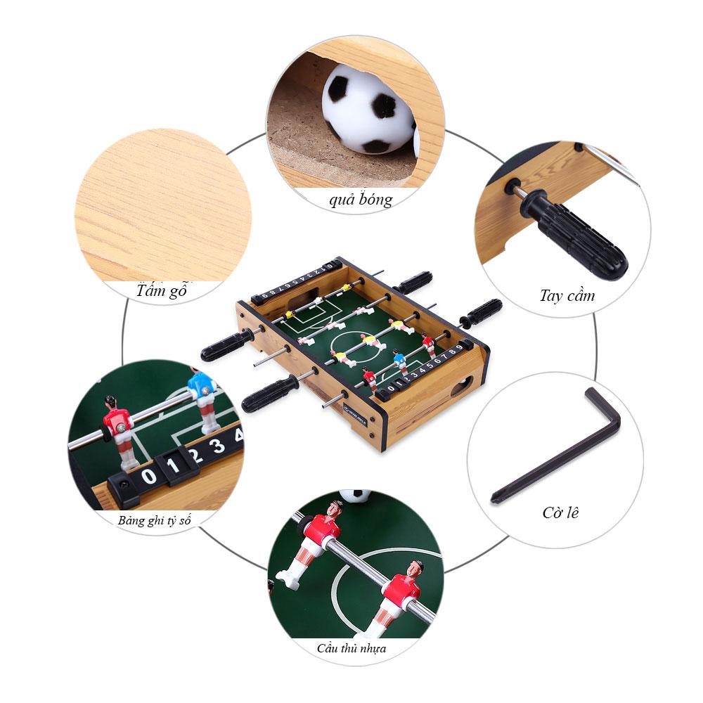 Bàn Đá Banh Mini - Đồ Chơi Bàn Bi Lắc Bóng Đá Table Top Foosball Trẻ Em, Luyện Phản Xạ, Trẻ Thông Minh