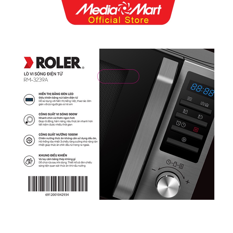 Lò vi sóng điện tử có nướng 28L Roler RM-3239A