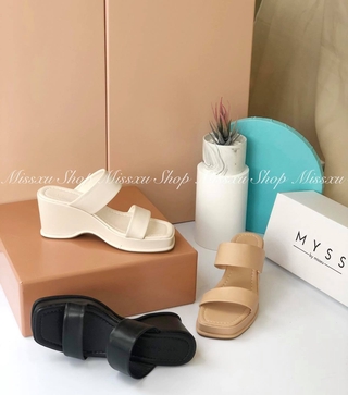 Guốc 2 quai bản lớn đế xuồng 7 cm Myss - SU117