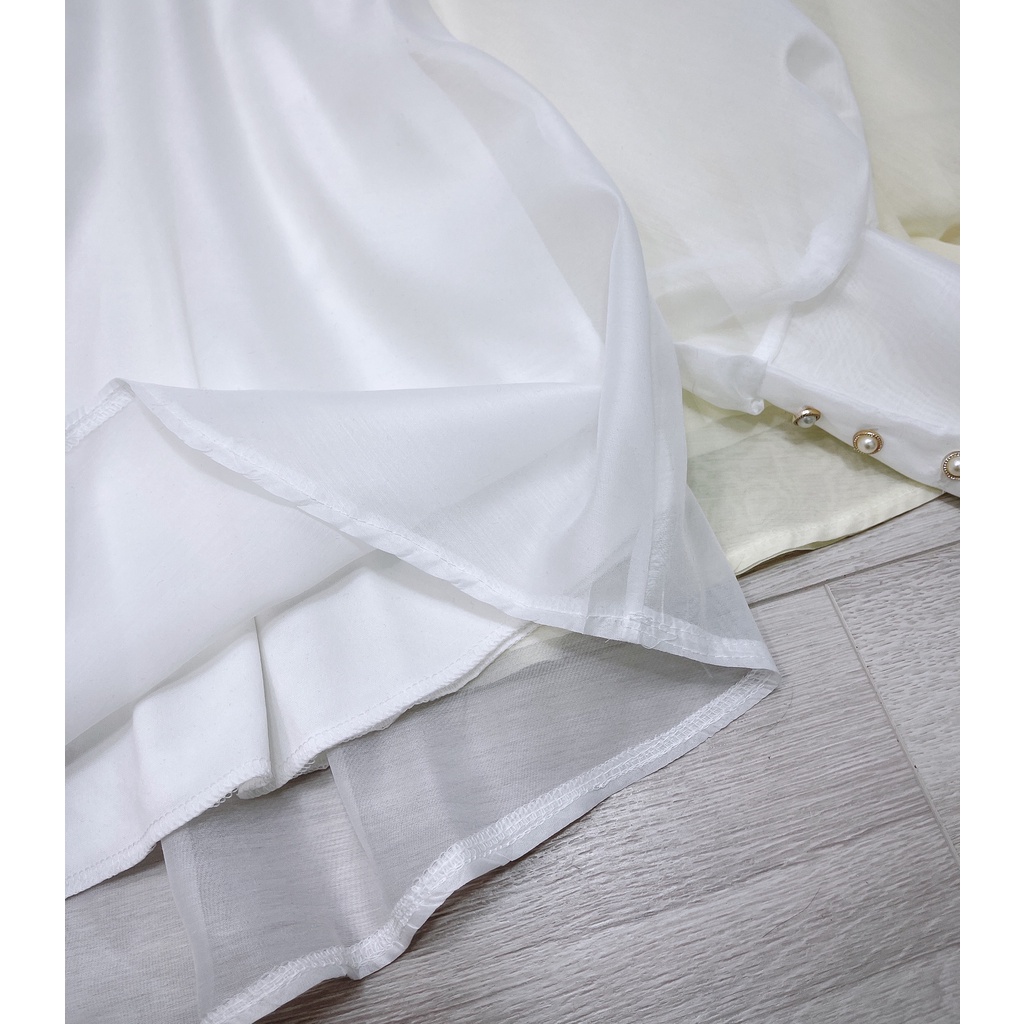 [HÀNG HOT]  Áo sơ mi tơ 2 lớp cổ nơ ngọc ✨ | BigBuy360 - bigbuy360.vn