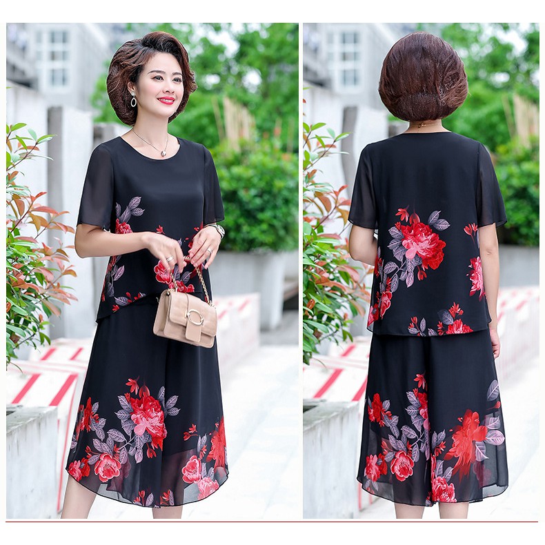 Bộ quần áo ống rộng  mùa hè cho mẹ | BigBuy360 - bigbuy360.vn