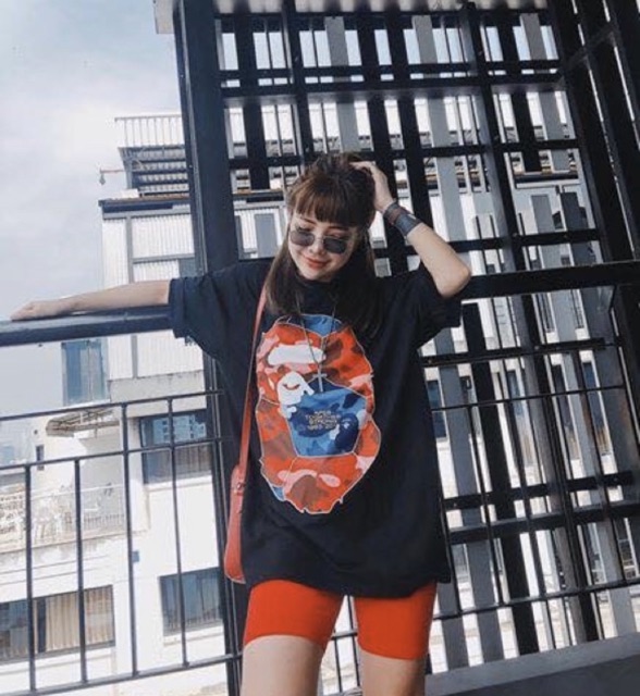 Legging đùi Thái Rainbow-Quần thun ngố Cam kết nhập chuẩn Thái (vải siêu mềm mịn) - Ảnh thật cuối