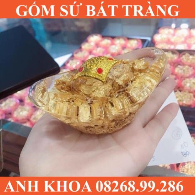 Thỏi vàng tài lộc - Gốm sứ Bát Tràng Anh Khoa