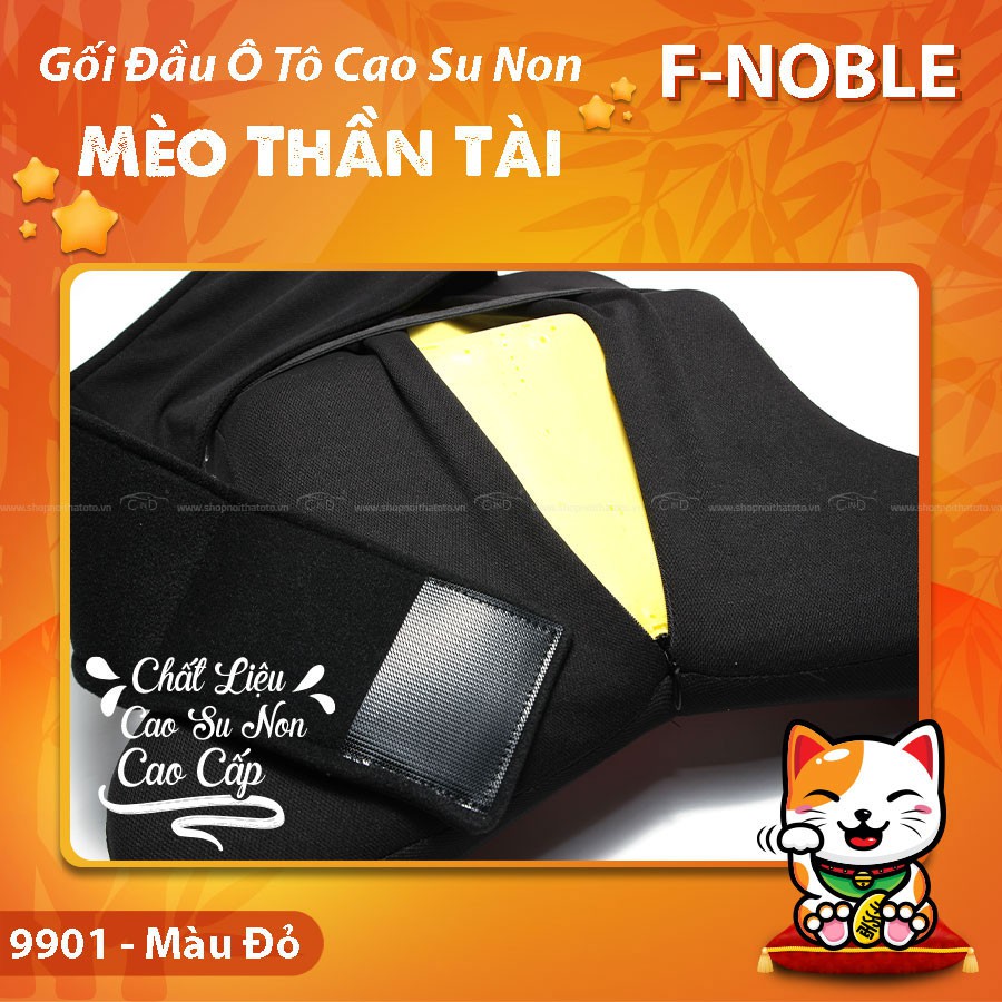 [Mã BMBAU50 giảm 10% đơn 99k] Gối Tựa Đầu Cao Su Non Hình Mèo Thần Tài CIND FNoble 9901 Màu Đen Nhập Khẩu Chính Hãng