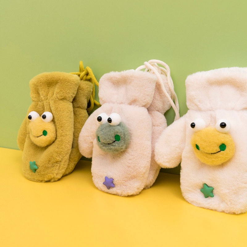 Đôi găng tay hình ếch hoạt hình 3D dễ thương cho bé