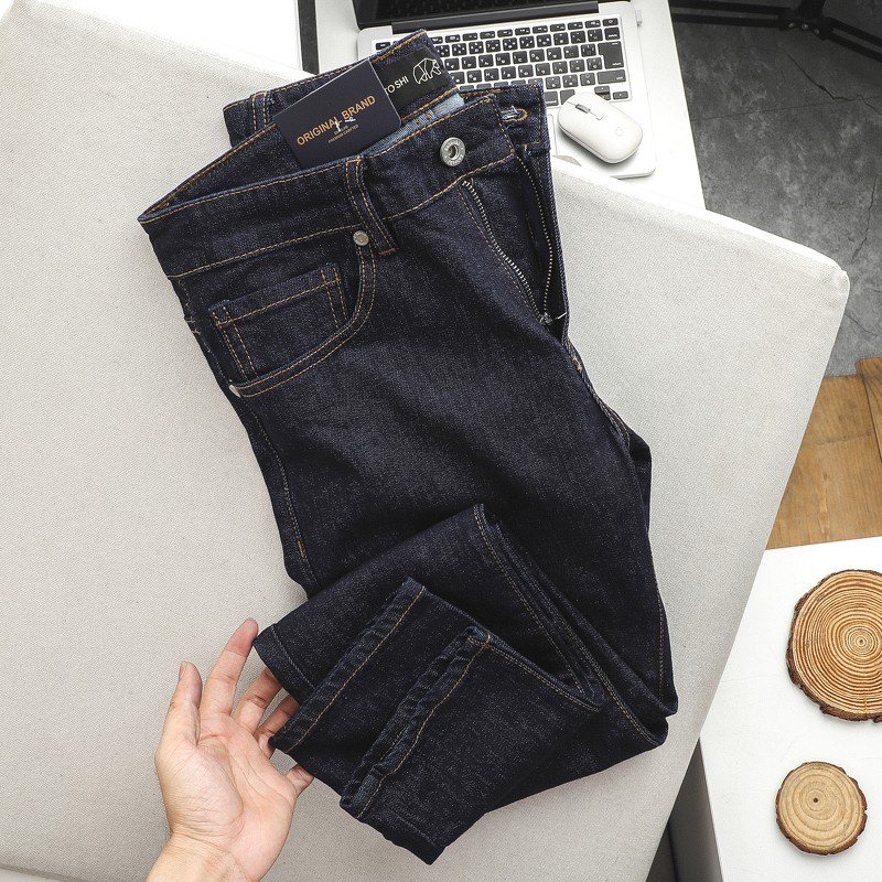 |Hẻm Store| Quần jean nam, quần bò nam SATOSHI SAQJ35 màu xanh indigo dáng vừa, form slimfit, trẻ trung | BigBuy360 - bigbuy360.vn
