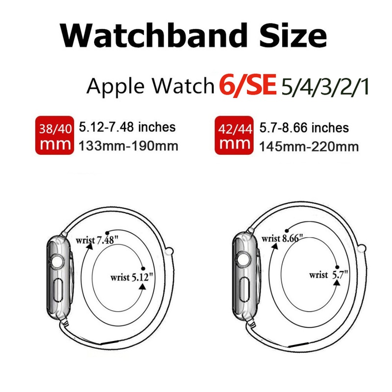 Dây Đeo Đồng Hồ Thông Minh Apple Watch 3 4 5 Se 6 44mm 40mm 42mm 38mm