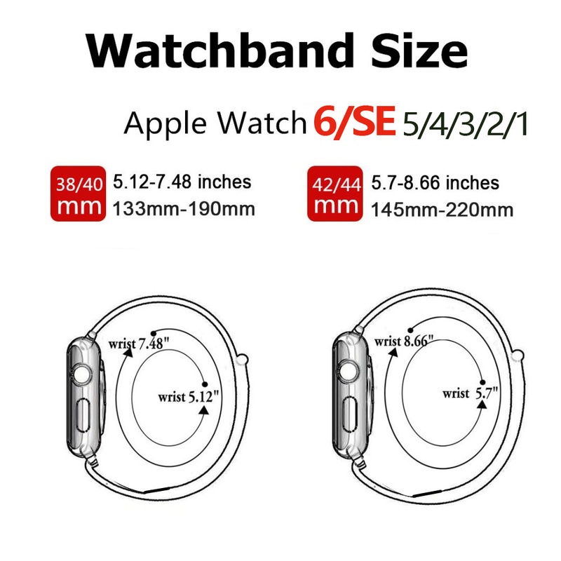 Dây đeo nylon cho đồng hồ thông minh Apple 44mm 40mm 42mm 38mm Iwatch 3 4 5 6 Se Band 44 mm