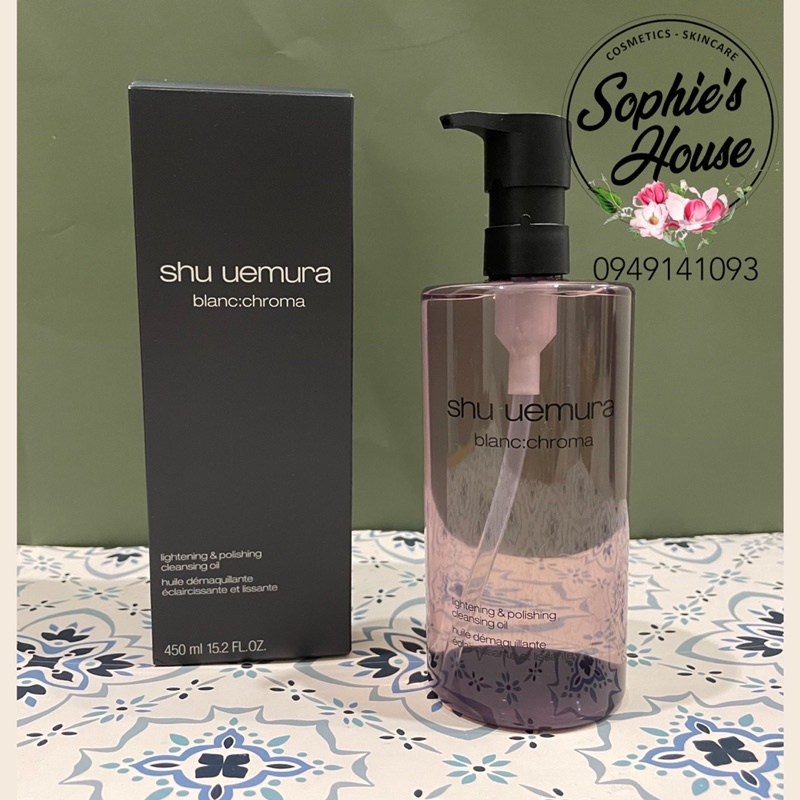 Dầu tẩy trang Shu tím dưỡng sáng da - Shu Uemura Blanc Chroma