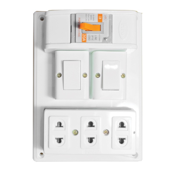 Bảng điện Taplo PIPO PN16CB  + 1CB hoặc 1 cầu chì