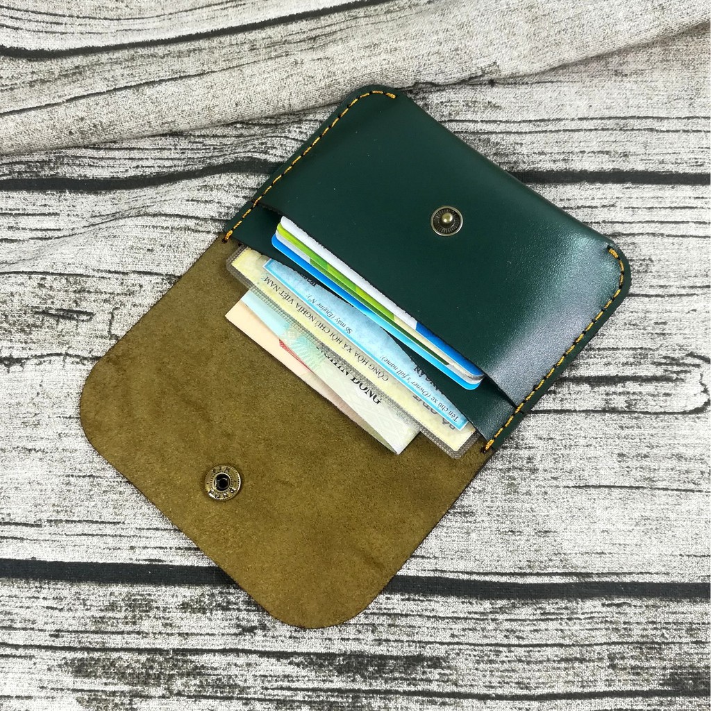 Bóp ví mini đựng thẻ ATM, namecard da bò handmade  MN619